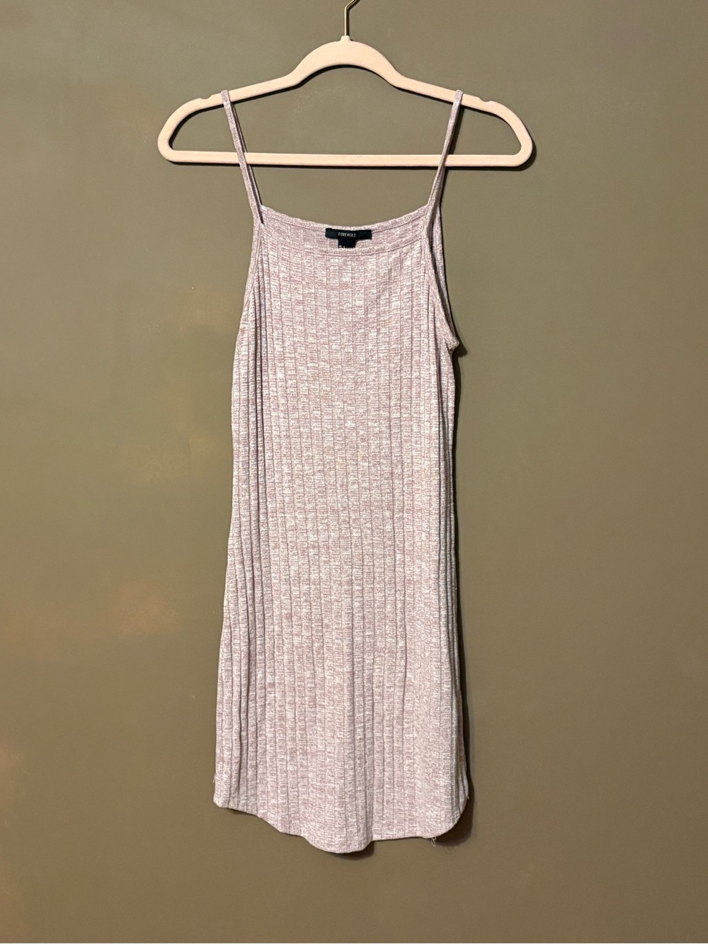 Forever 21 Ribbed Spaghetti-Strap Mini Dress